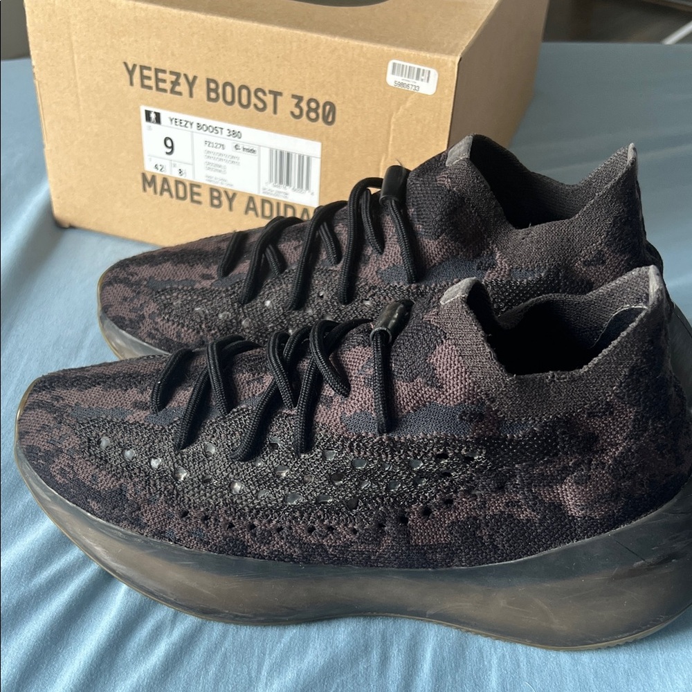 Adidas Yeezy Boost 380 Black and Gray Sneakers